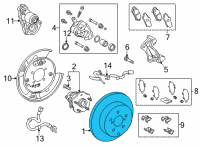 OEM 2021 Toyota Sienna Rotor Diagram - 42431-08050