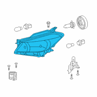 OEM 2014 Toyota Yaris Headlamp Assembly Diagram - 81130-52E20