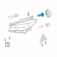 OEM 2018 Toyota Yaris Headlamp Bulb Diagram - 90981-13091