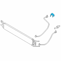 OEM 2011 Ford Focus Lower Hose Retainer Clip Diagram - 8S4Z-7Z465-A