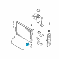 OEM BMW 328xi Lower Cooler Bracket Diagram - 17-11-7-807-184