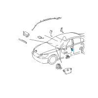 OEM 2013 Lexus LS600h Sensor, Side Air Bag Diagram - 89831-33010