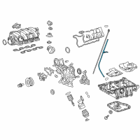 OEM 2013 Lexus LS600h Guide, Oil Level Gage Diagram - 11452-38050