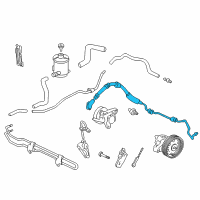 OEM 2002 Honda Odyssey Hose, Power Steering Feed Diagram - 53713-S0X-A02