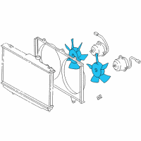 OEM 1999 Toyota Corolla Fan Blade Diagram - 16361-0D020