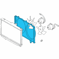 OEM 2001 Toyota Corolla Fan Shroud Diagram - 16711-0D010