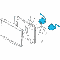 OEM Toyota Corolla Fan Motor Diagram - 16363-0D020