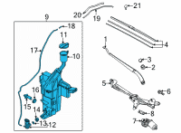 OEM Kia K5 Reservoir & Pump Assembly Diagram - 98610L3000