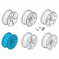 OEM BMW X1 Disc Wheel, Light Alloy, Bright-Turned Diagram - 36-11-6-789-148