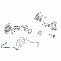 OEM 2010 Hyundai Azera Sensor-Abs Rear Wheel , LH Diagram - 59910-3K001