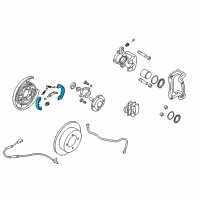 OEM Hyundai Azera Shoe & Lining Kit-Rear Parking Brake Diagram - 58305-3LA00
