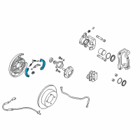 OEM 2010 Hyundai Azera Shoe & Lining Kit-Rear Parking Brake Diagram - 58305-3LA00