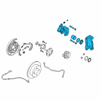 OEM 2009 Hyundai Azera Caliper Kit-Rear Brake, LH Diagram - 58310-3KA00