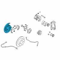 OEM 2008 Hyundai Azera Plate Assembly-Rear Brake Back, RH Diagram - 58252-3L000