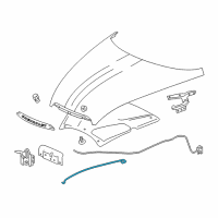 OEM Chevrolet SSR Rod Asm-Hood Hold Open Diagram - 15106090