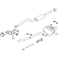 OEM BMW 528i Bracket, Rear Silencer, Rear Left Diagram - 18-30-7-629-933