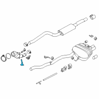 OEM BMW 320i Holder Catalytic Converter Near Engine Diagram - 18-30-7-606-138
