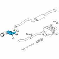 OEM 2012 BMW 528i Catalytic Converter Diagram - 18-32-7-645-665