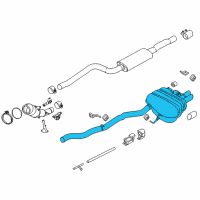 OEM 2015 BMW 528i xDrive Rear Exhaust Flap Muffler Diagram - 18-30-8-624-570