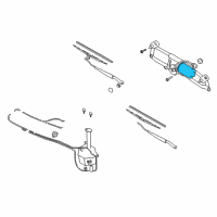 OEM 2001 Hyundai Elantra Windshield Wiper Motor Assembly Diagram - 98110-2D200