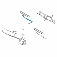 OEM Hyundai Elantra Windshield Wiper Arm Assembly(Driver) Diagram - 98310-2D003