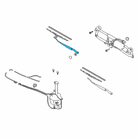 OEM 2003 Hyundai Elantra Windshield Wiper Arm Assembly(Driver) Diagram - 98310-2D003