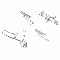 OEM Hyundai Excel Windshield Wiper Blade Diagram - 98351-24510