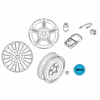 OEM 2017 Nissan Murano Wheels-Center Cap Diagram - 40342-4RA4A