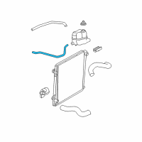 OEM 2008 Ford Explorer Sport Trac Overflow Hose Diagram - 6L2Z-8N029-BA