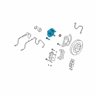 OEM 2007 Ford Edge Front Hub Diagram - 7T4Z-1104-A