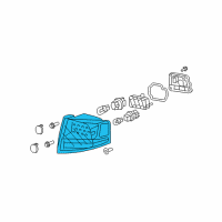 OEM 2007 Acura MDX Lamp Unit, Driver Side Tail Diagram - 33551-STX-A01