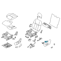 OEM Nissan Rogue Sport Switch Assembly Seat Lumber Diagram - 87317-4BV0B