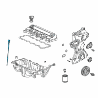 OEM 2013 Acura ILX Dipstick, Oil Diagram - 15650-R1P-H00