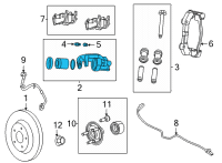OEM 2021 Jeep Grand Cherokee L DISC BRAKE Diagram - 68541330AA
