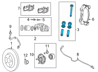 OEM Jeep Grand Cherokee L Pin-Disc Brake Diagram - 68412366AB