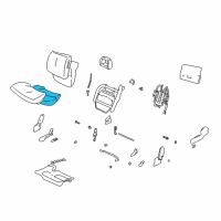 OEM 2004 Pontiac Bonneville Pad Asm, Passenger Seat Cushion Diagram - 16814702