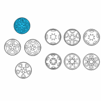 OEM 2005 Ford F-350 Super Duty Wheel, Alloy Diagram - 5C3Z-1007-NA