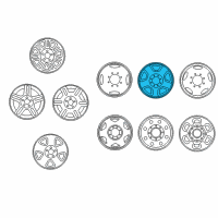 OEM 2007 Ford F-250 Super Duty Wheel, Steel Diagram - 5C3Z-1015-JA