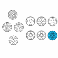 OEM 2000 Ford F-250 Super Duty Wheel, Alloy Diagram - 4C3Z-1007-RA