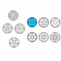 OEM 2002 Ford F-350 Super Duty Spare Wheel Diagram - 4C3Z-1015-BA