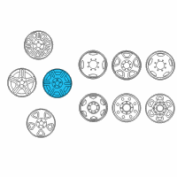 OEM 2005 Ford F-250 Super Duty Wheel, Alloy Diagram - 5C3Z-1007-PA