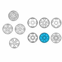 OEM 2005 Ford F-250 Super Duty Wheel, Alloy Diagram - 5C3Z-1007-AA