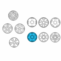 OEM 2004 Ford F-350 Super Duty Wheel, Alloy Diagram - 4C3Z-1007-KA