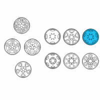 OEM 2015 Ford F-350 Super Duty Wheel, Steel Diagram - 6C3Z-1007-B