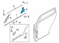 OEM 2021 Kia Sorento GARNISH Assembly-Rr Dr R Diagram - 83270P2000