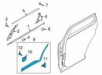 OEM 2021 Kia Sorento GARNISH Assembly-Rr Dr S Diagram - 87731P2000