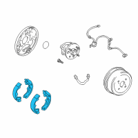 OEM Toyota Corolla Rear Shoes Diagram - 04495-12210