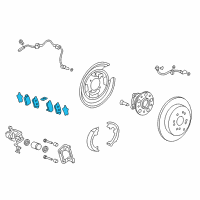 OEM 2016 Acura RDX Rear Brake Pad Set Diagram - 43022-T0G-A01