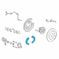 OEM 2014 Honda CR-V Shoe, Parking Brake Diagram - 43154-STK-A01