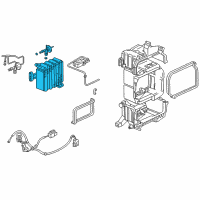 OEM 2000 Honda Civic Evaporator Sub-Assembly Diagram - 80210-SR1-A12